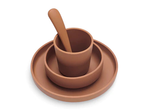 Kinderserviesset siliconen 4-delig - Caramel - Jollein