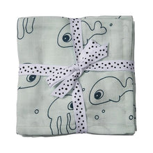 Afbeelding in Gallery-weergave laden, Swaddle 2-pack Sealife Blauw - Done By Deer

