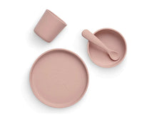 Afbeelding in Gallery-weergave laden, Kinderserviesset siliconen 4-delig - Pale Pink - Jollein
