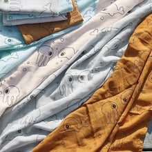 Afbeelding in Gallery-weergave laden, Swaddle 2-pack Sealife Mosterd - Done By Deer
