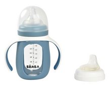 Afbeelding in Gallery-weergave laden, 2 in 1 glazen trainingsfles blue - Béaba
