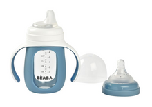 Afbeelding in Gallery-weergave laden, 2 in 1 glazen trainingsfles blue - Béaba
