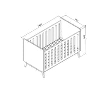 Afbeelding in Gallery-weergave laden, Baby bed 120 x 60 cm opvormbaar tot zitbank wit - Pericles
