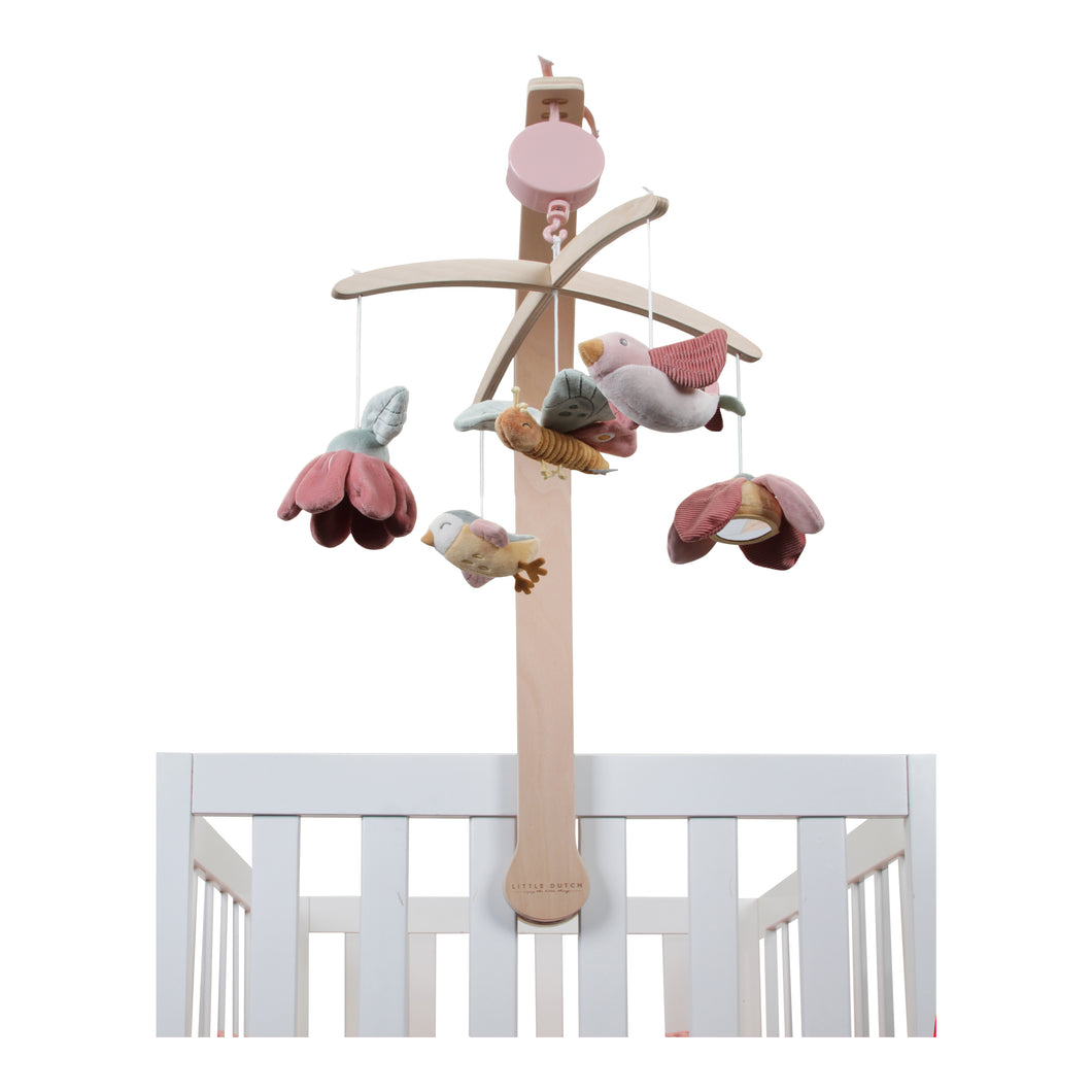 Houten muziekmobiel Flowers & Butterflies - Little Dutch