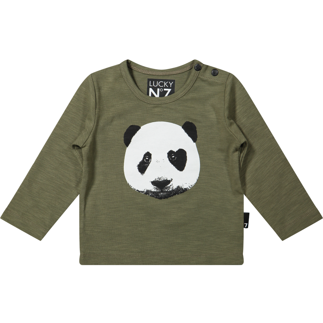 Panda Longsleeve Green - Lucky No 7