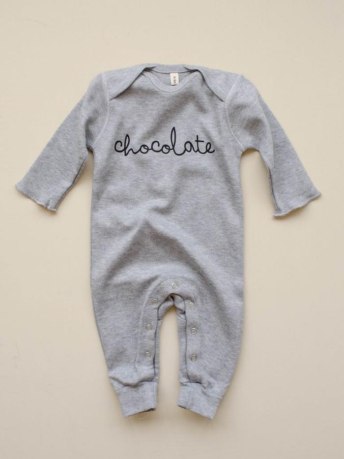 Chocolate Grey Playsuit - Organic Zoo