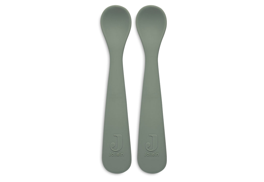 Lepeltje Siliconen - Ash Green - 2 stuks - Jollein