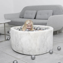Afbeelding in Gallery-weergave laden, Ballenbad Rond 90 x 40 White Marble - Misioo
