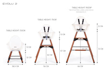 Afbeelding in Gallery-weergave laden, Kinderstoel Evolu 2 - verstelbaar in hoogte - Donker natural frosted - Childhome
