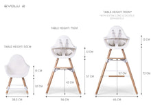Afbeelding in Gallery-weergave laden, Kinderstoel Evolu 2 - verstelbaar in hoogte - Naturel Wit - Childhome
