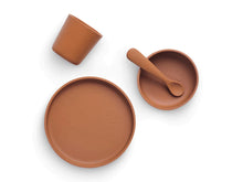 Afbeelding in Gallery-weergave laden, Kinderserviesset siliconen 4-delig - Caramel - Jollein
