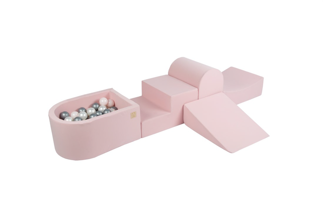 Hindernissenbaan met ballenbad Pink - Misioo