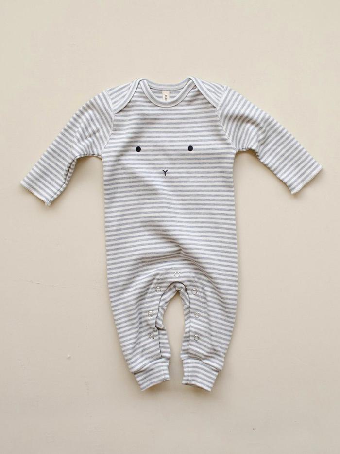 Stripy Bunny Playsuit - Organic Zoo