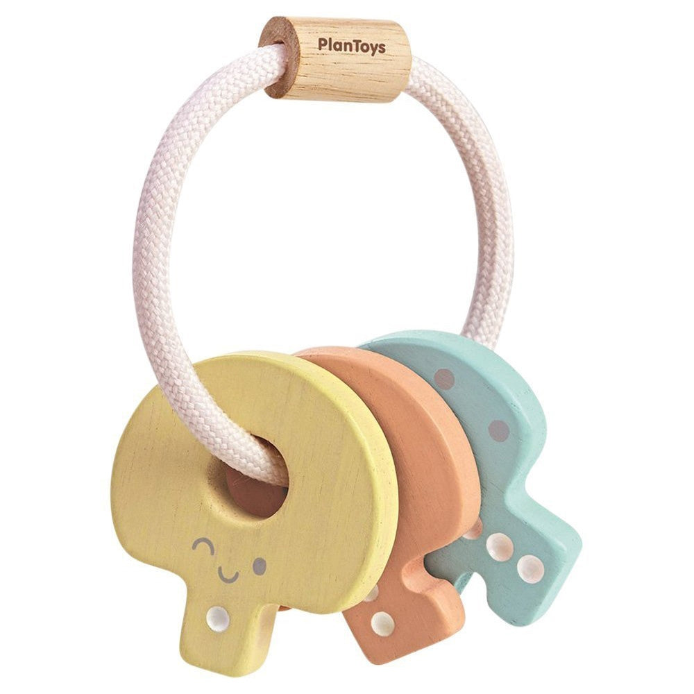 Sleutelrammelaar Pastel - Plan Toys