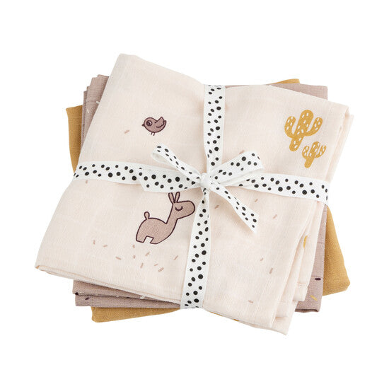 Swaddle set 3-pack Lalee powder 70 x 70- Done by deer